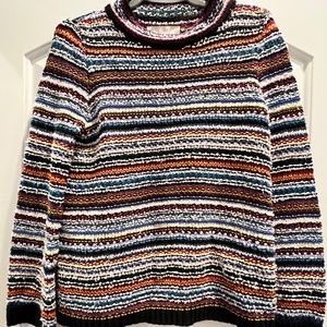 Loft Multi-Color Mock Neck Sweater